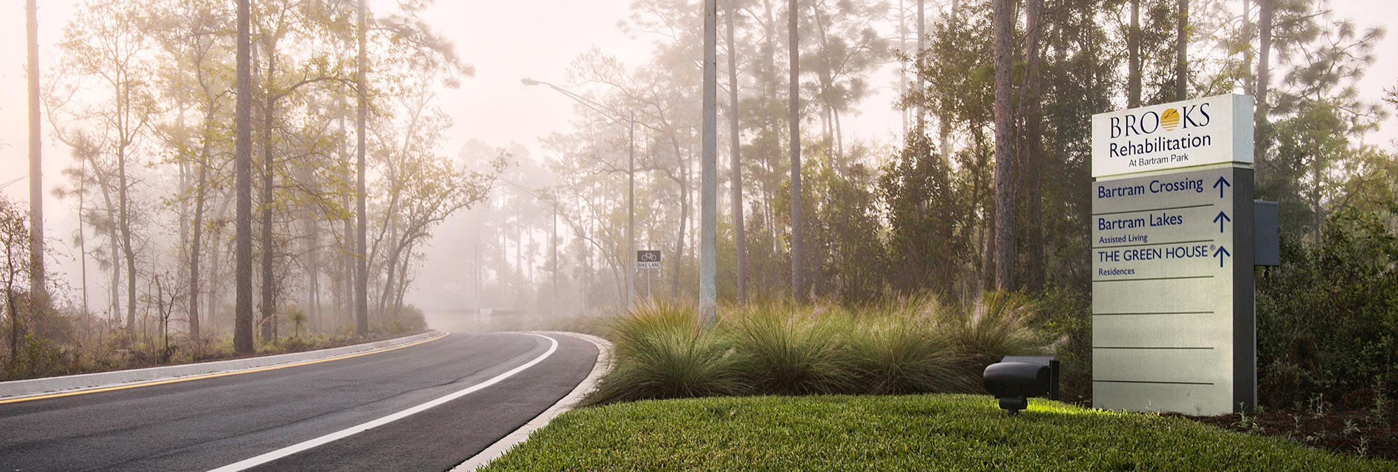 Brooks Bartram Entry Road and Sign