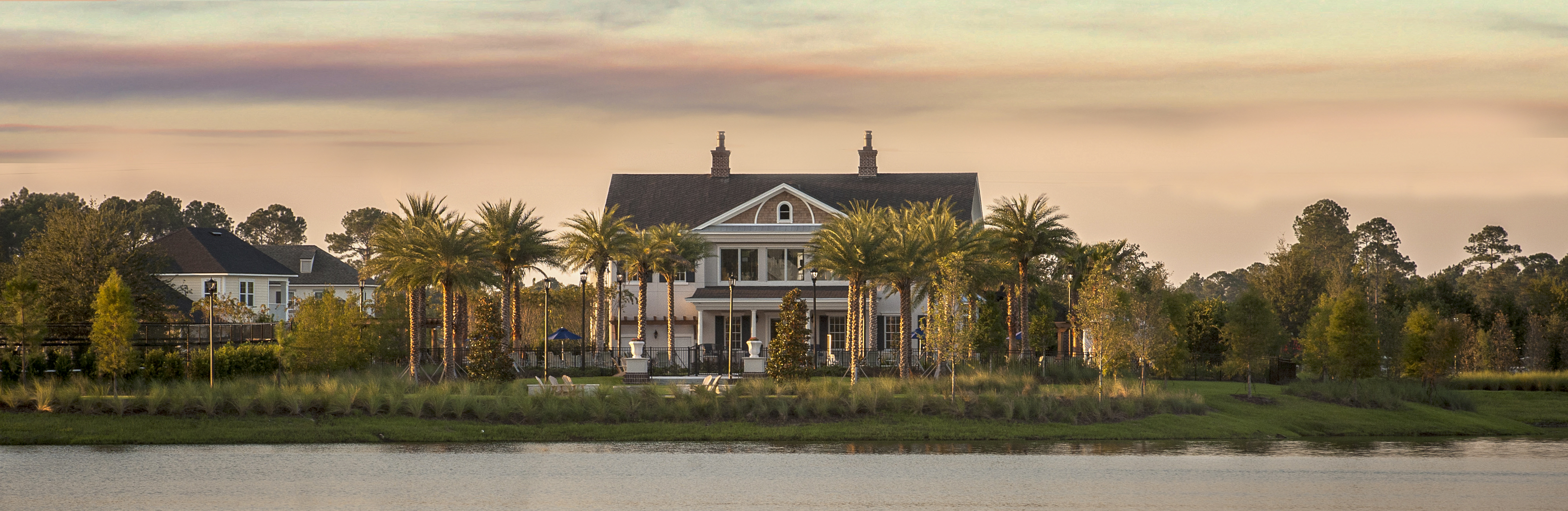 Markland Clubhouse across lake